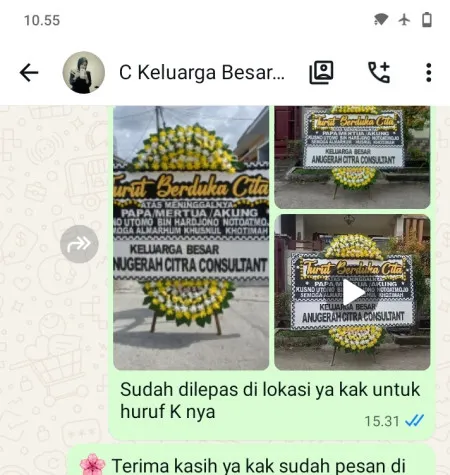 Pengiriman Papan Bunga Duka Triwarno Banyuurip