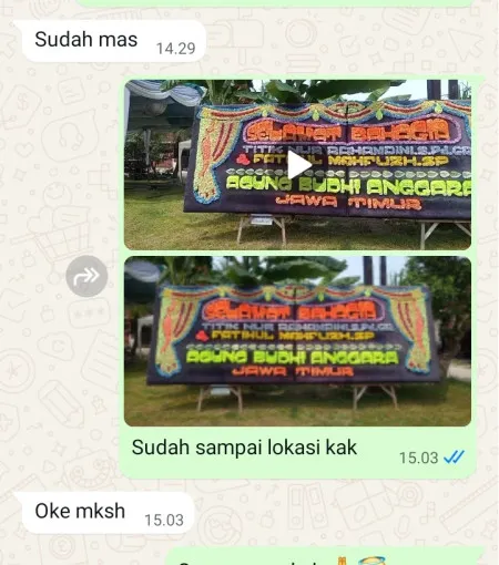 Pengiriman Papan Bunga Triwarno Banyuurip